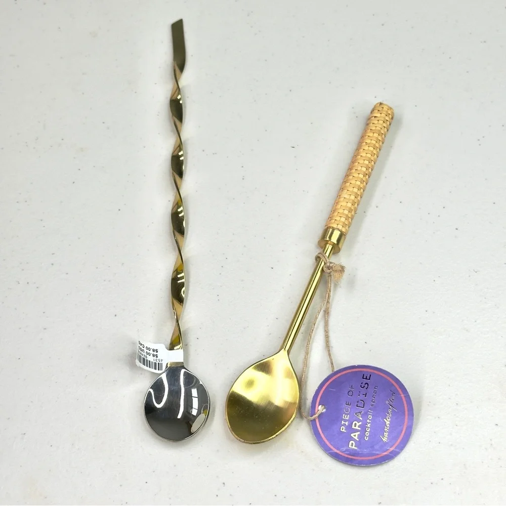 NWT Anthropologie Bundle Pauline Cocktail Spoon and Abacaxi COCKTAIL Spoon
